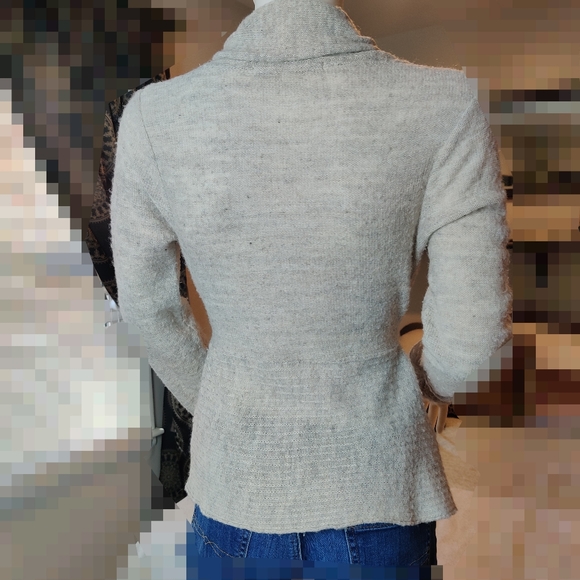 American Rag Heather Gray Wrap Waterfall Sweater Size XS - Picture 8 of 12